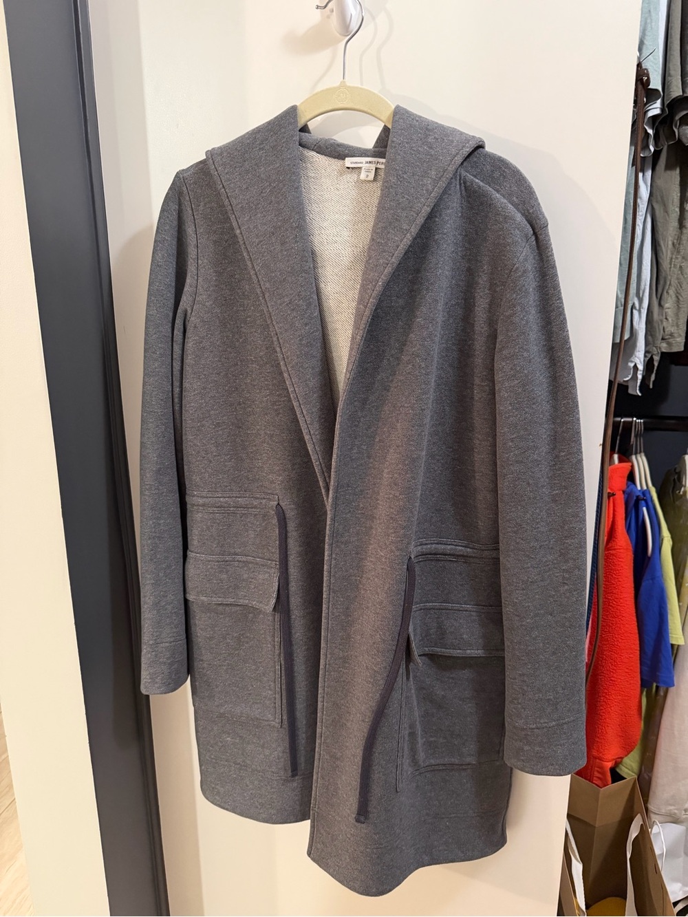 Women’s James Perse Grey Hooded Cardigan